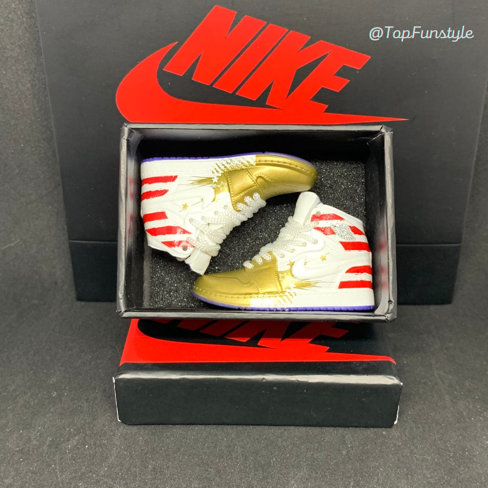 Mini Sneakers Nike Air Jordan 1 Dave White 3D Kit miniatures