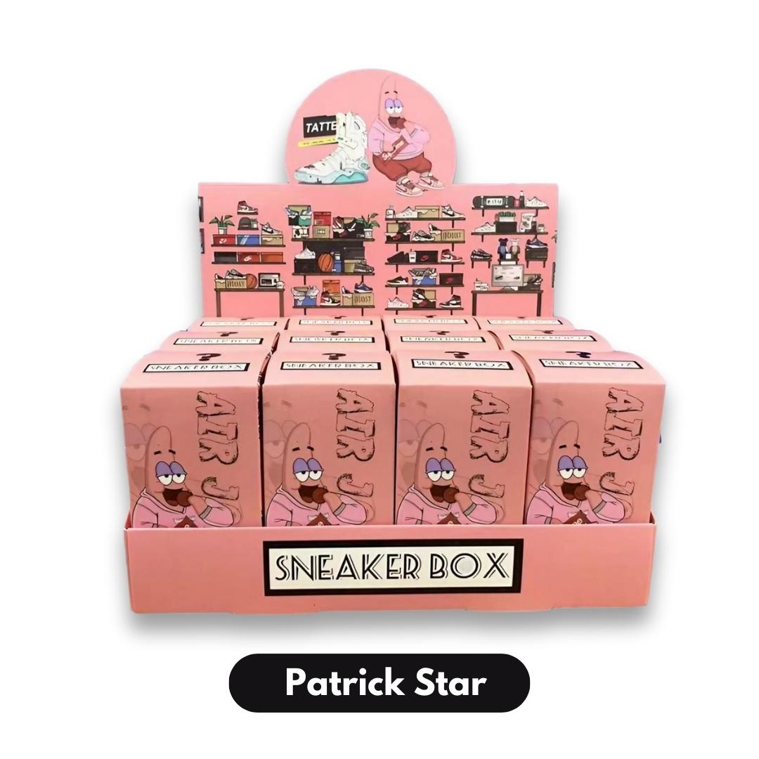 Boîte surprise Patrick Star avec mini sneakers Air Jordan Nike - cadeau idéal pour fans de basket