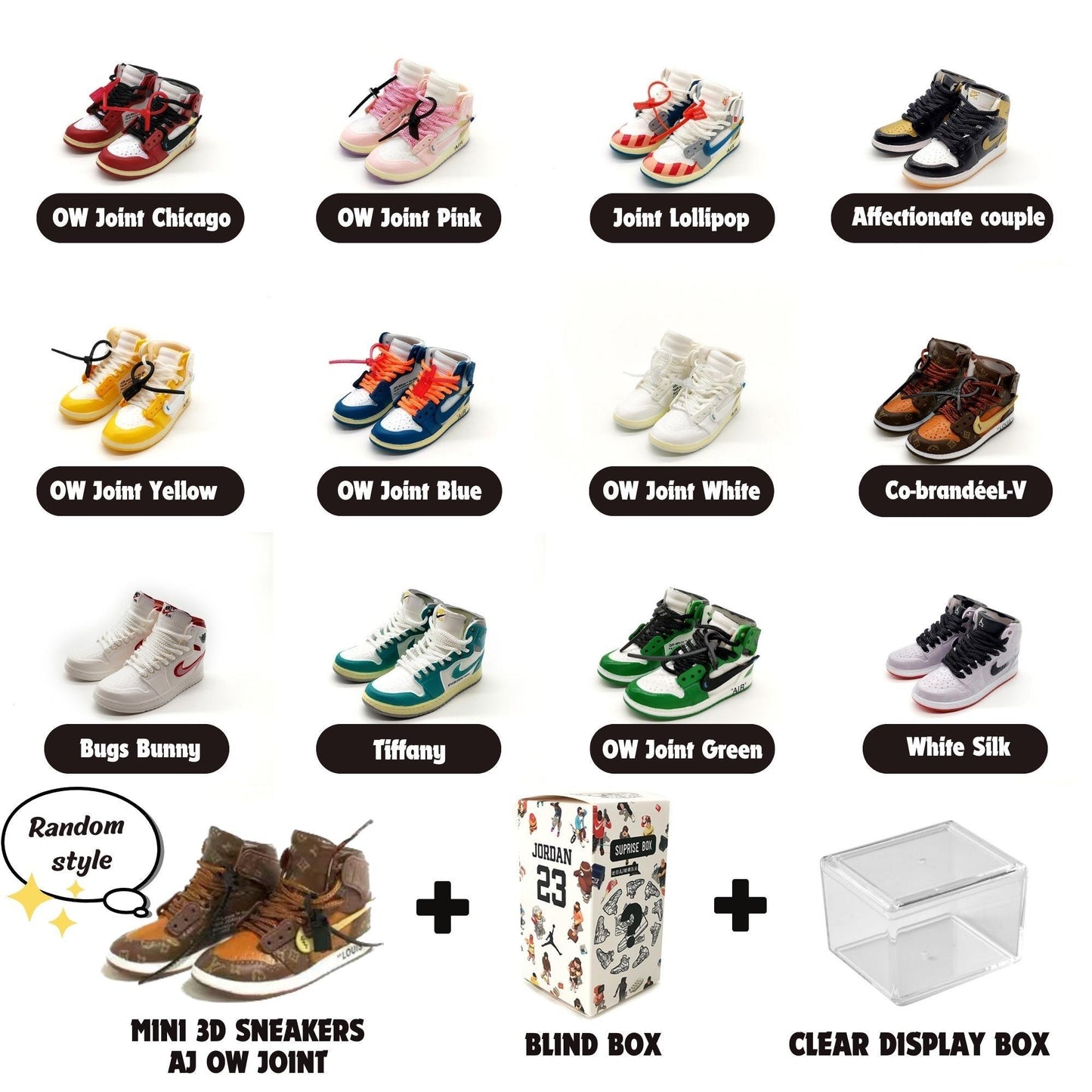 Boîte mystère avec 12 miniatures Air Jordan - cadeau idéal pour les occasions spéciales