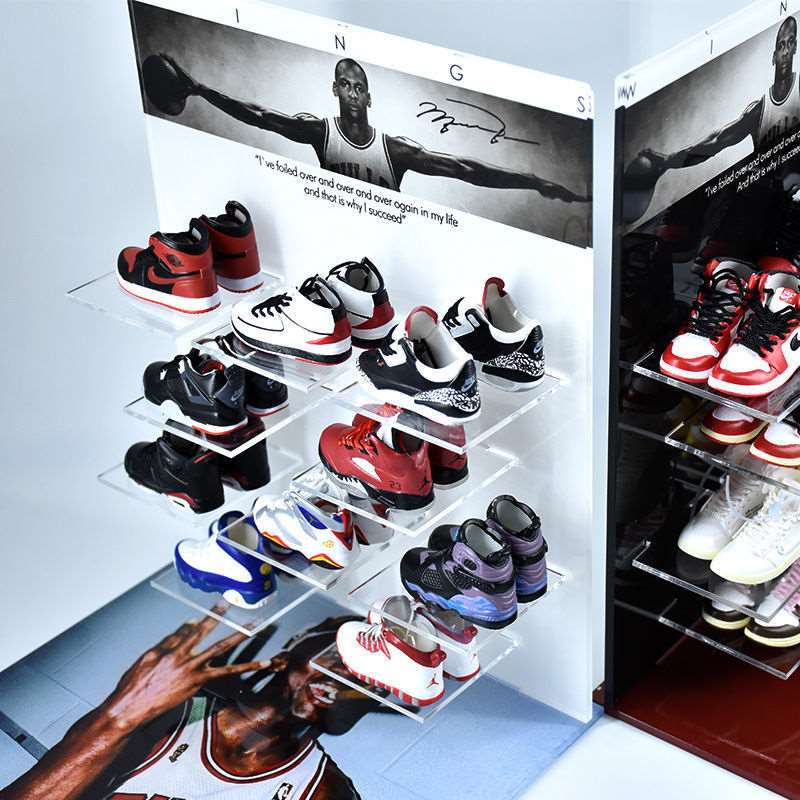 Nouveau présentoir acrylique Ensemble 10 paires mini AJ baskets 3D Collection | Décoration intérieure