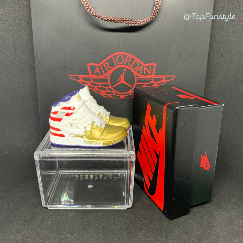 Mini Sneakers Nike Air Jordan 1 Dave White <br> 3d Kit miniatures