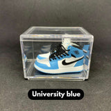 Mini Sneakers Air Jordan University Blue en 3D - détail et finition parfaits pour collectionneurs