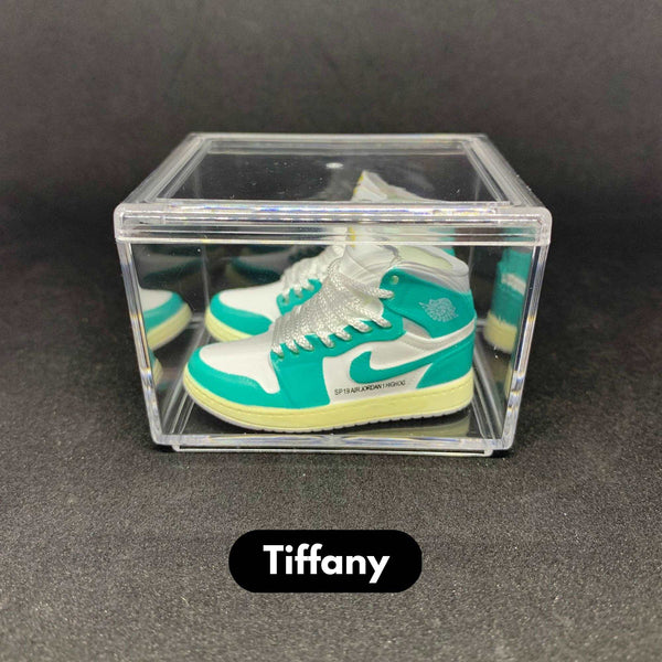 Mini Sneakers Air Jordan Nike Tiffany en 3D - parfait pour les collectionneurs de sneakers et cadeaux uniques