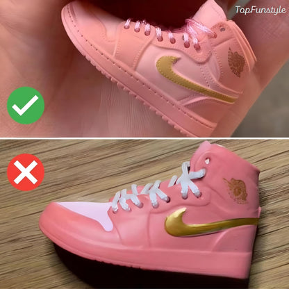 Mini Sneakers Nike Air Jordan 1 Coral Gold : Kit Réplique 3D de Collection