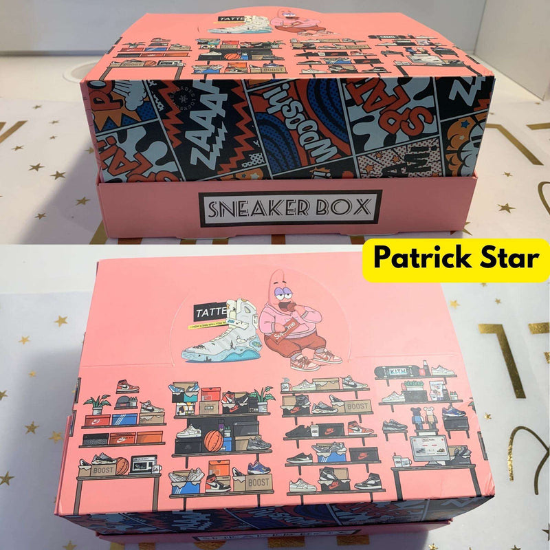 Collection exclusive de 12 mini sneakers Air Jordan Nike dans boîte mystère Patrick Star