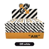 Boîte mystère Off-White contenant 12 mini sneakers Air Jordan - cadeau parfait pour collectionneurs