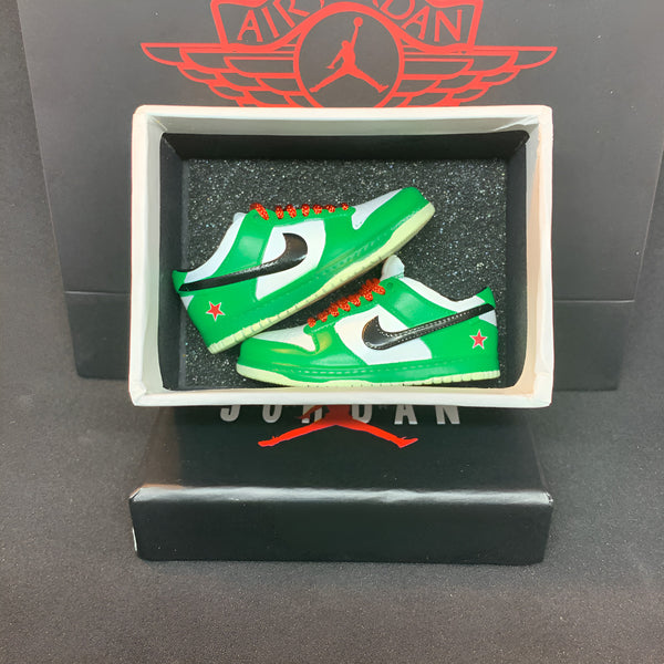 Mini Sneakers Nike Dunk Low Verte 7 Up/Mocha <br> 3d Kit miniatures